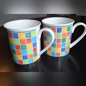 Villeroy & Boch Colorful Mosaic Mug Set Of 2 Twist-Alea Pattern